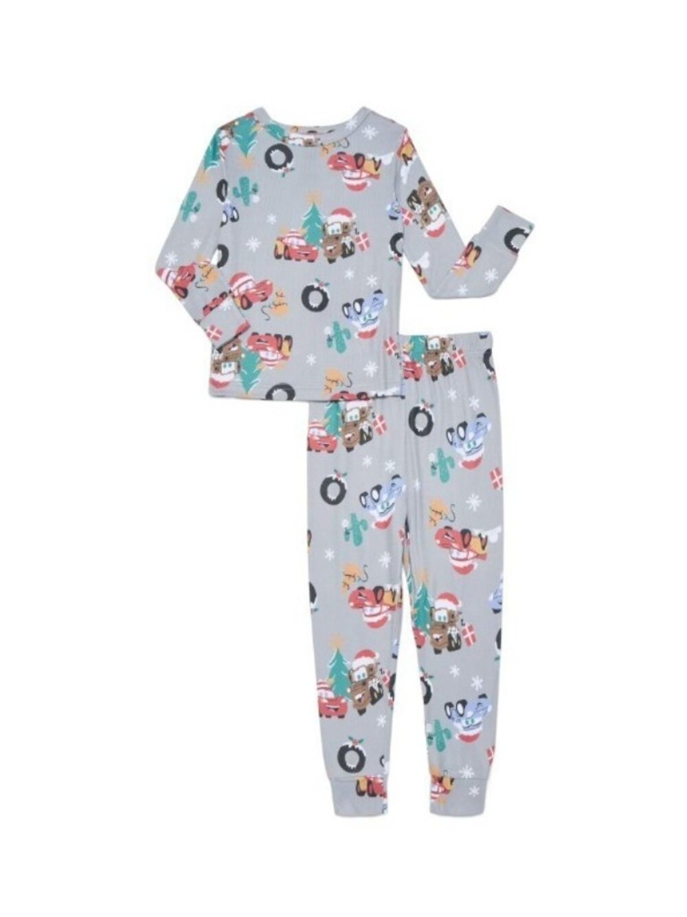 Disney Pixar Cars Christmas PJ's 2 pc Set Sz 2T - Mater Lighting McQueen NWT